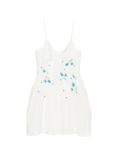 SHUSHU/TONG floral pleated mini dress