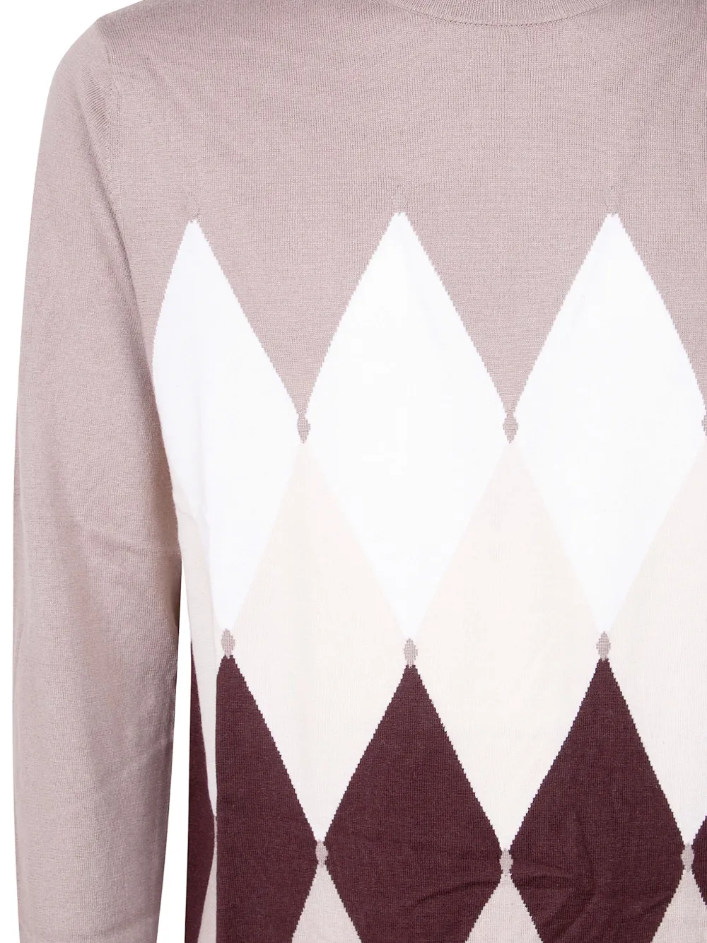 Ballantyne Gebreide trui met argyle patroon Beige