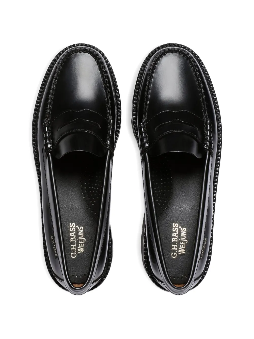 G.H.Bass Weejuns Super penny loafers met chunky zool Zwart