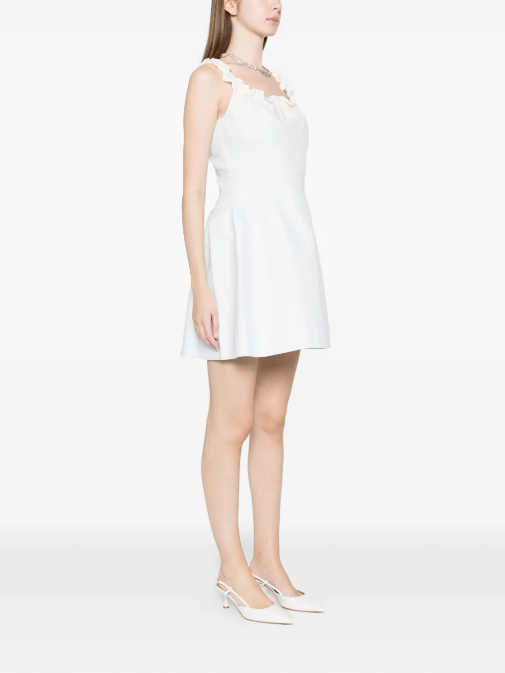  Shushu/tong Ruffled Mini Dress - Blue 