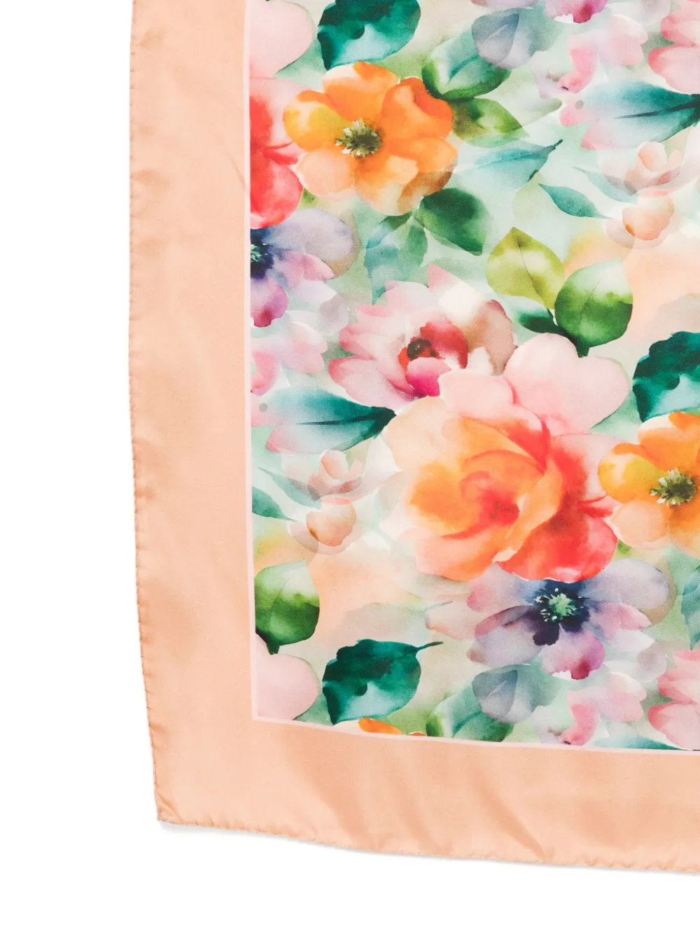  D'aniello Floral Print Scarf - Orange 