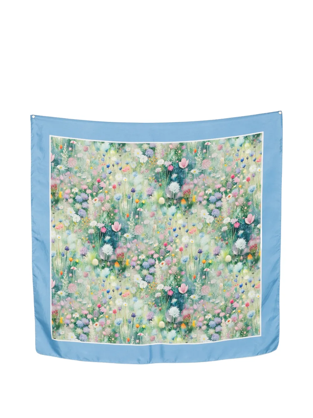 D'aniello floral print scarf - Blu