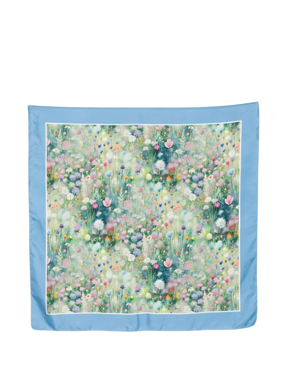 D'aniello floral print scarf - Blu