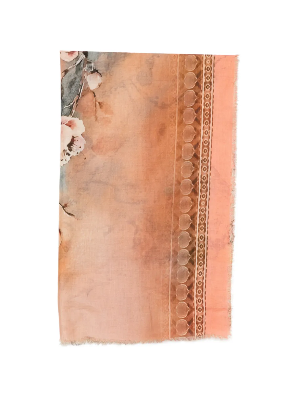 D'aniello floral print scarf - Orange