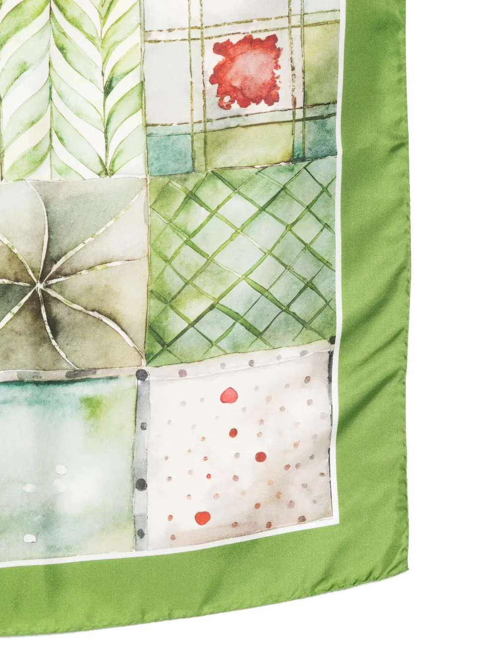  D'aniello Patterned Silk Scarf - Green 