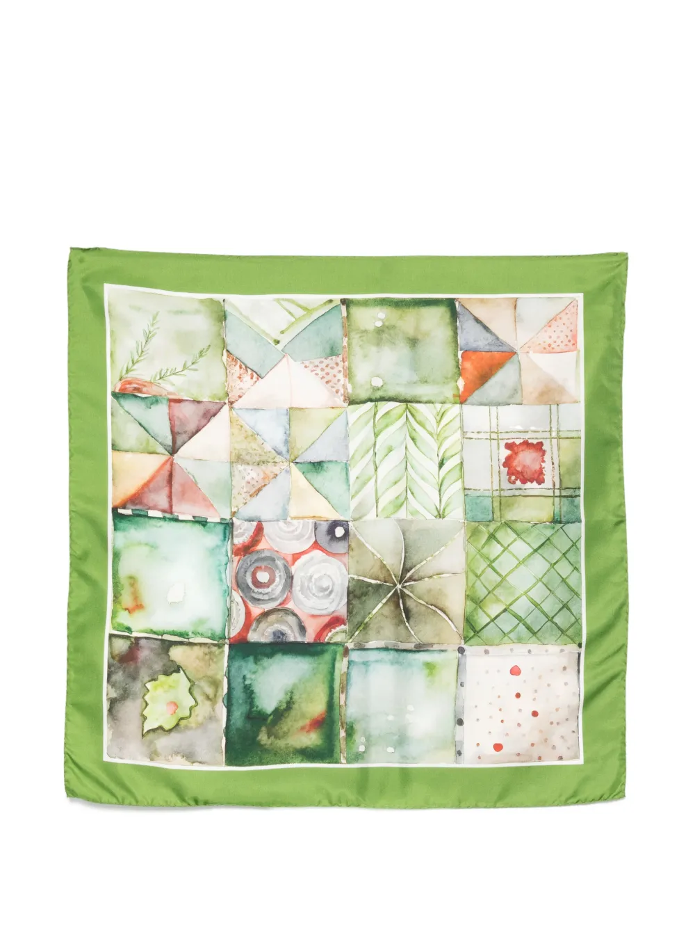 D'aniello patterned silk scarf - Verde