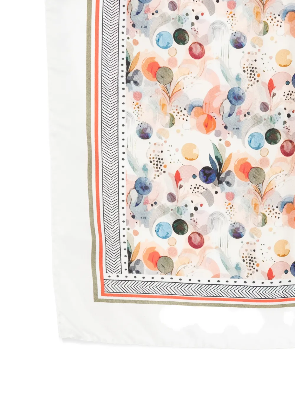  D'aniello Abstract-pattern Silk Scarf - White 