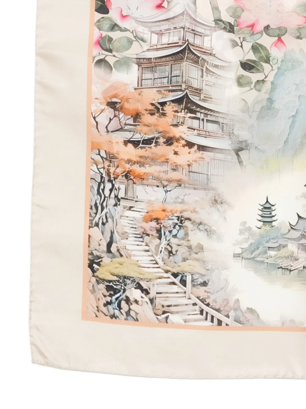  D'aniello Graphic-print Scarf - Neutrals 