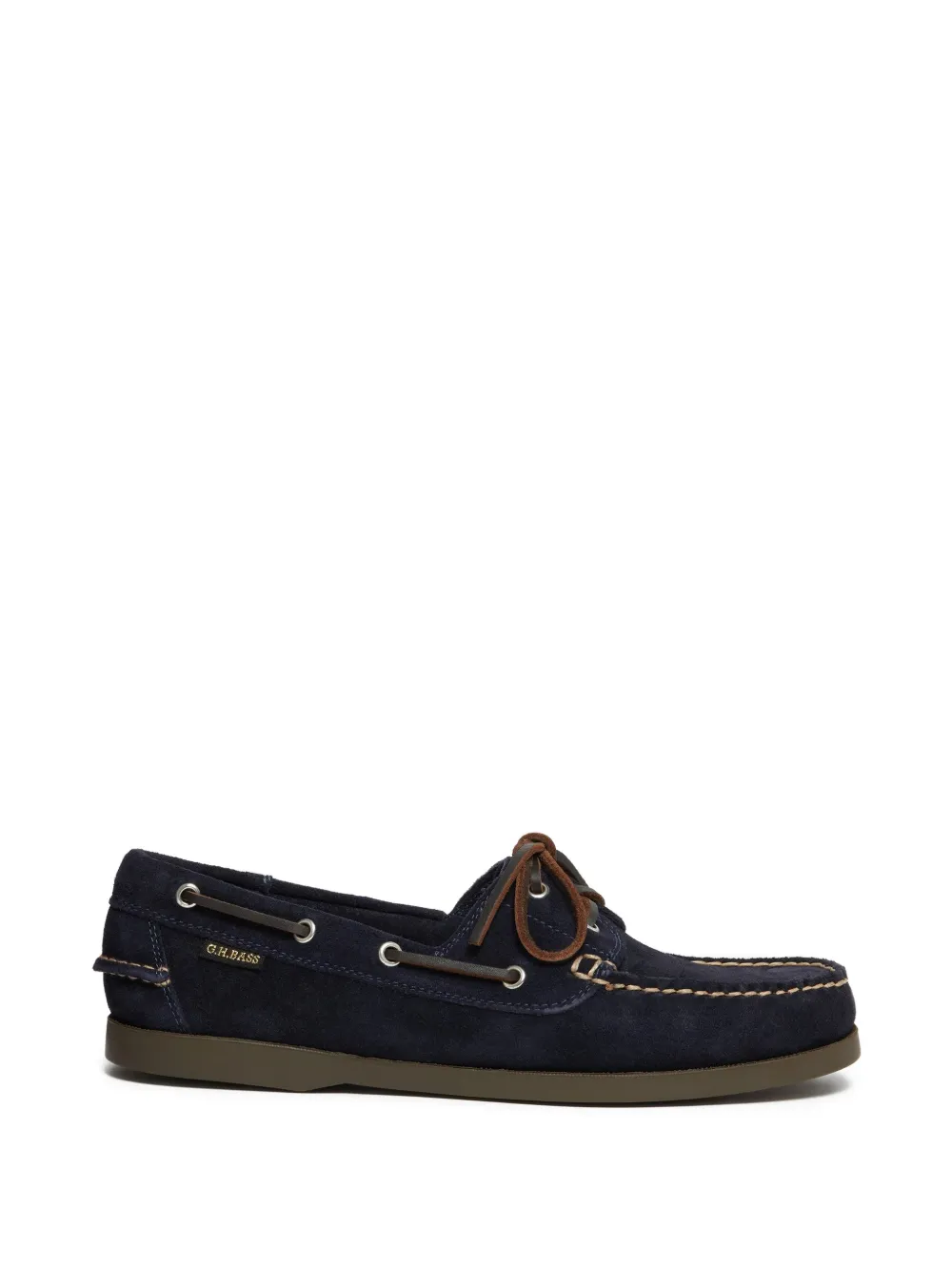 G.h.bass Jetty Ii 2-eye Leather-lace Boat Shoes In Blue