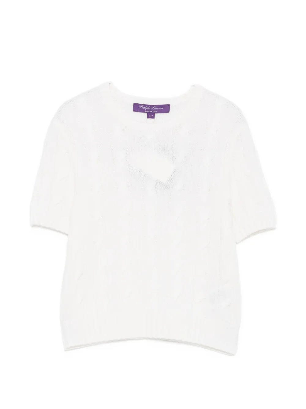 Ralph Lauren Collection cable-knit short-sleeve T-shirt - Toni neutri