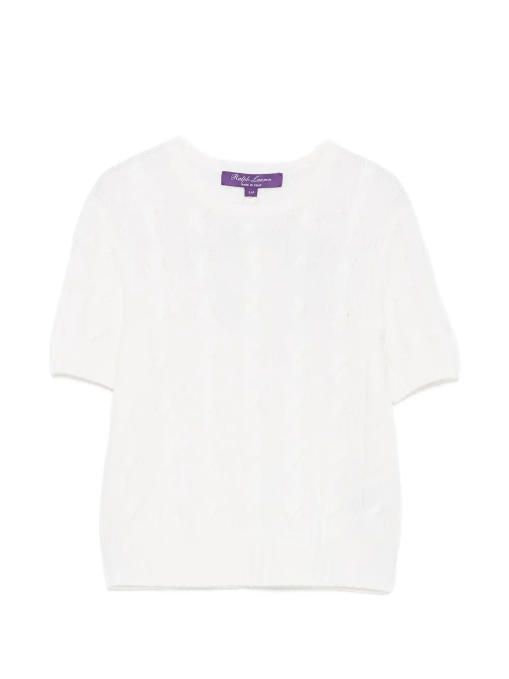 Ralph Lauren Collection cable-knit short-sleeve T-shirt - Toni neutri