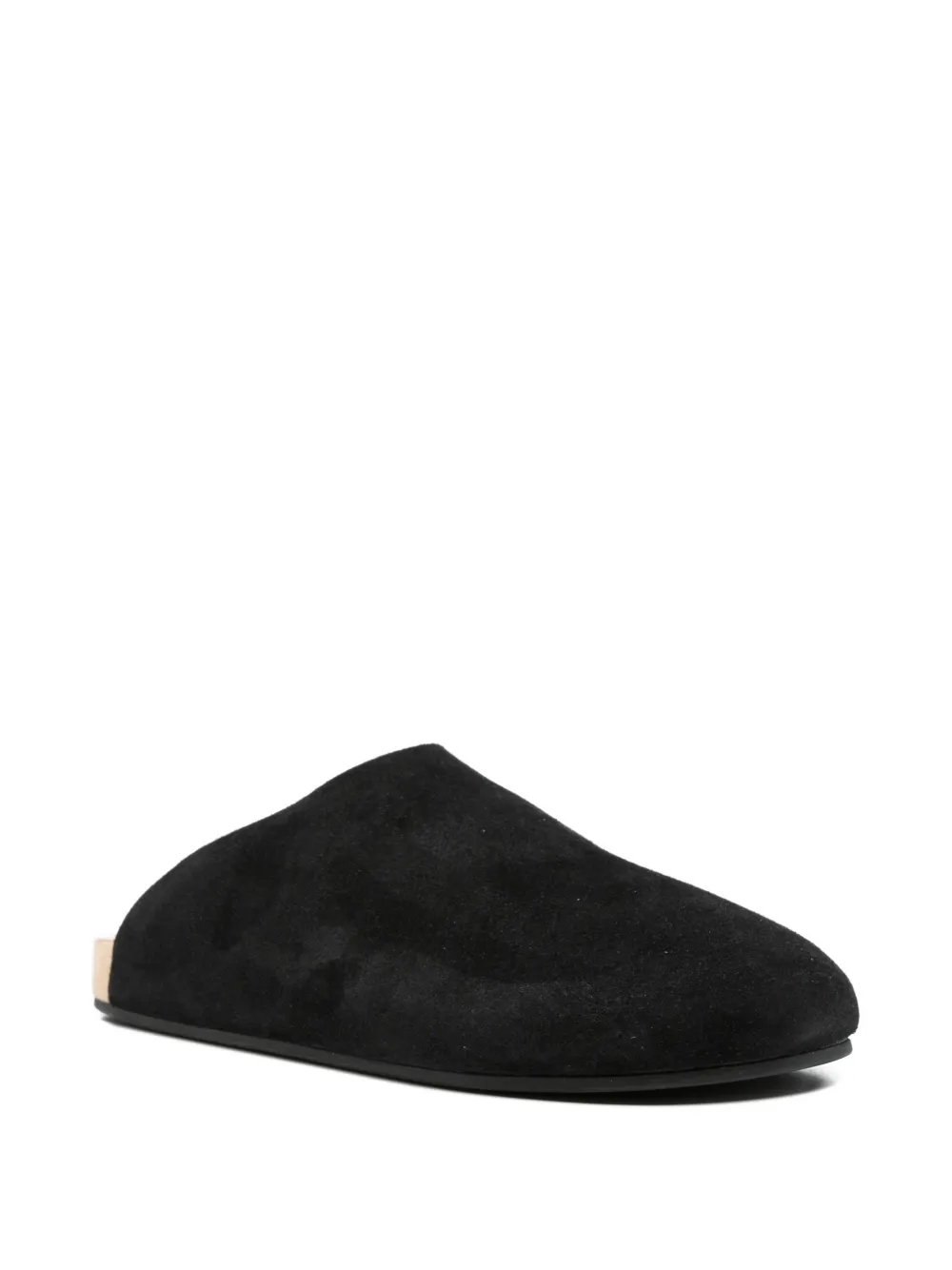 The Row Hudson suede mules Zwart