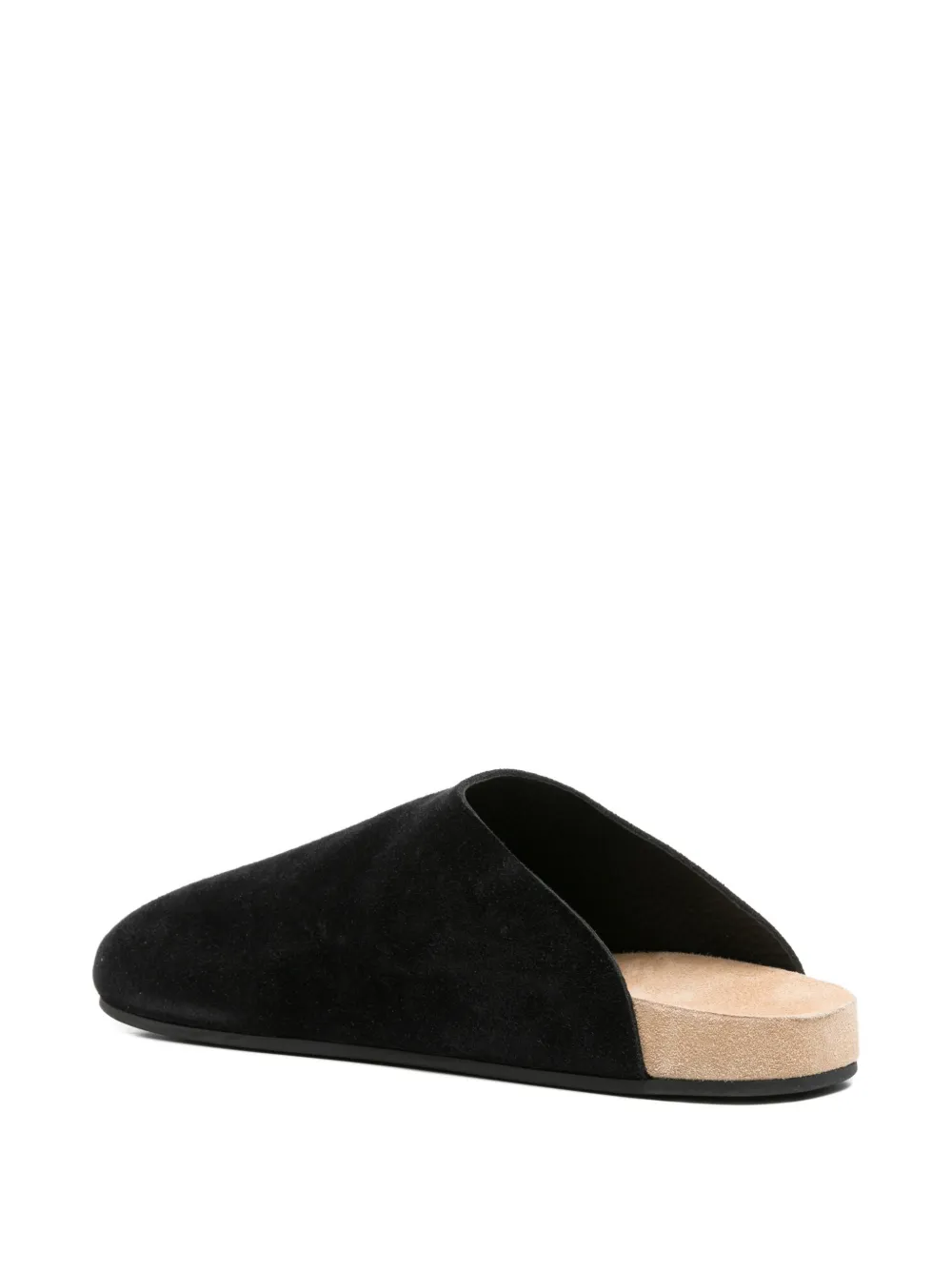 The Row Hudson suede mules Zwart