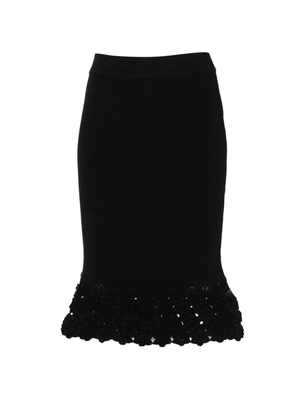GANNI crochet midi skirt - Nero
