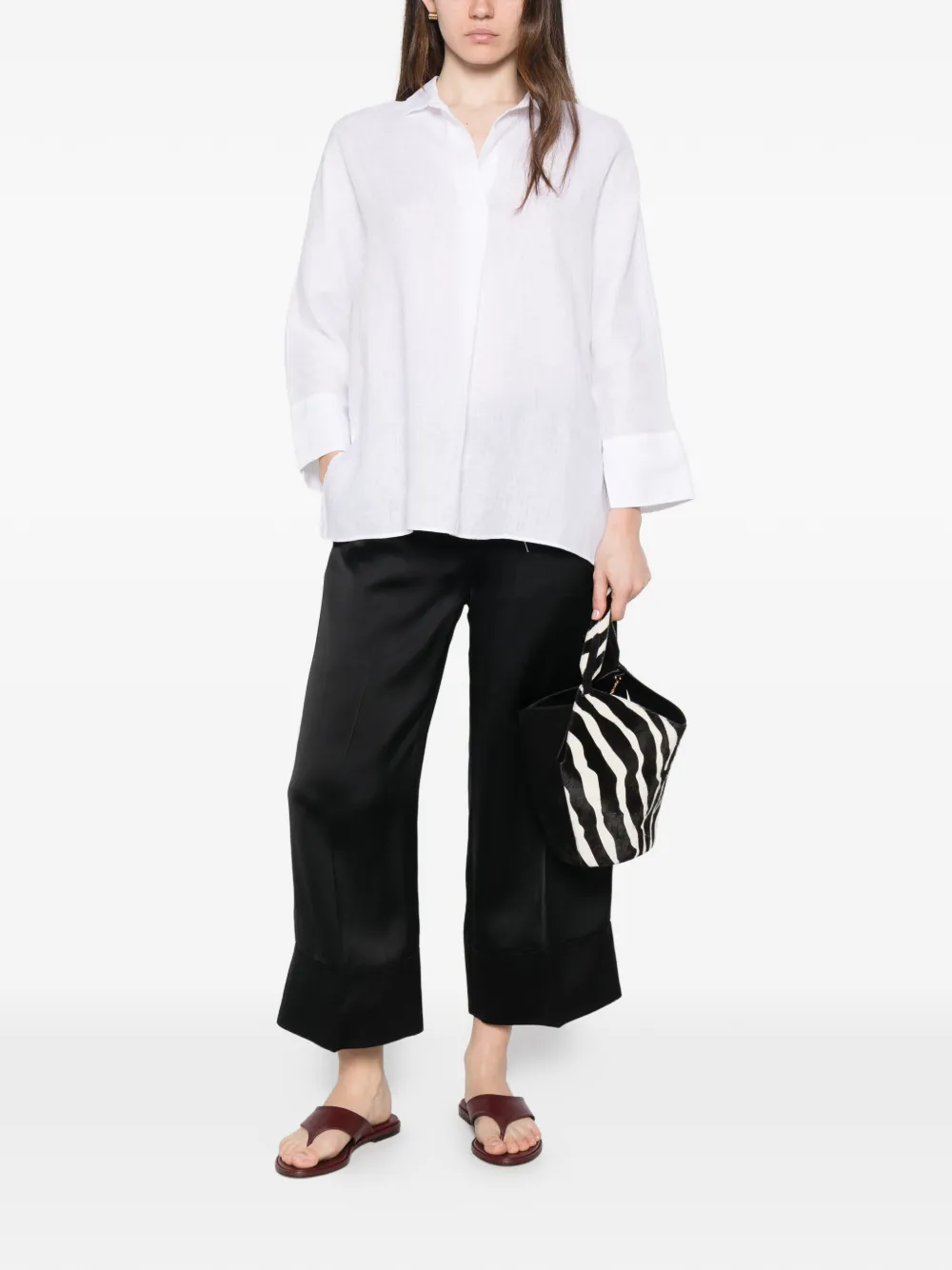  Trame Auree Cuff Blouse - White 