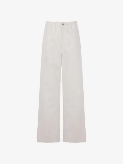 Kuro frayed straight jeans
