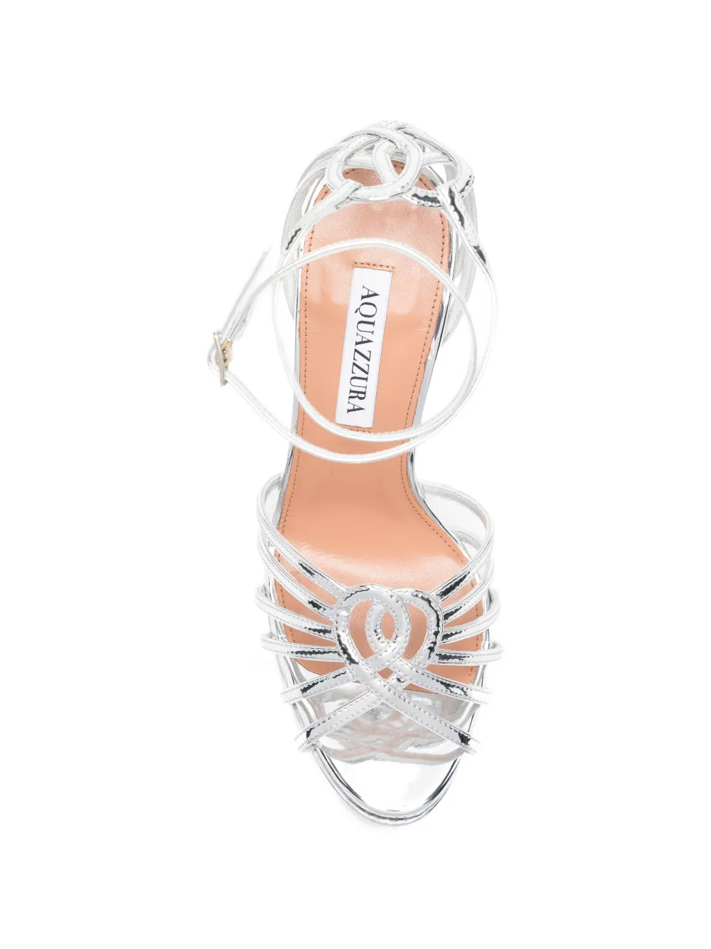 Aquazzura Sweetheart platform strappy sandals Zilver