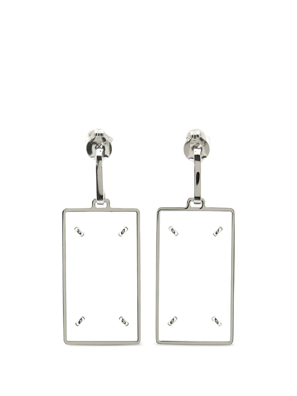 Maison Margiela four stitches pendant earrings - Argento