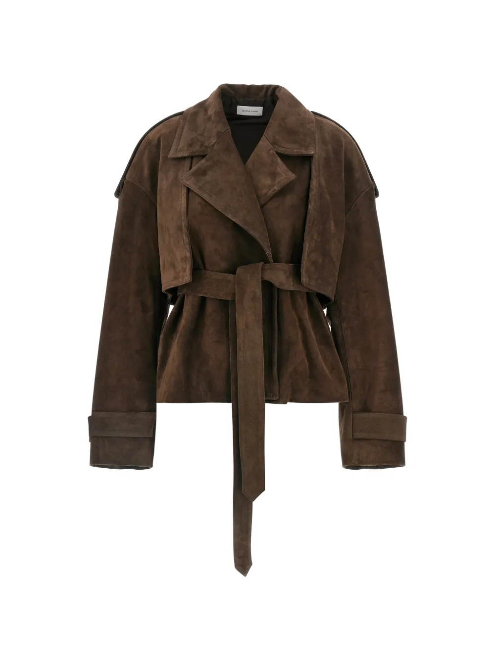 ARMARIUM Flaminia lapel suede jacket - Marrone