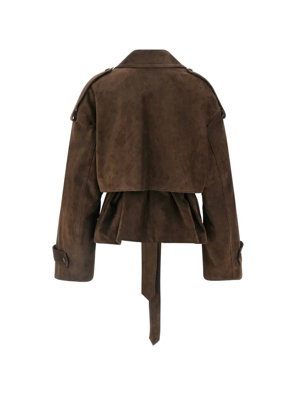  Armarium Flaminia Lapel Suede Jacket - Brown 
