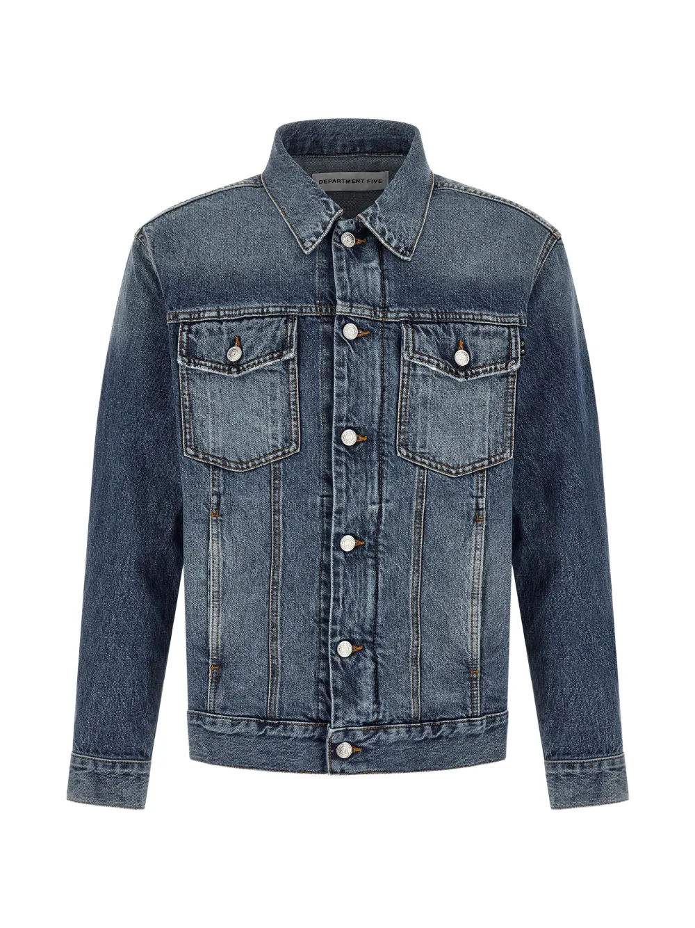 Department 5 stone washed contrast stitching jacket - Blau