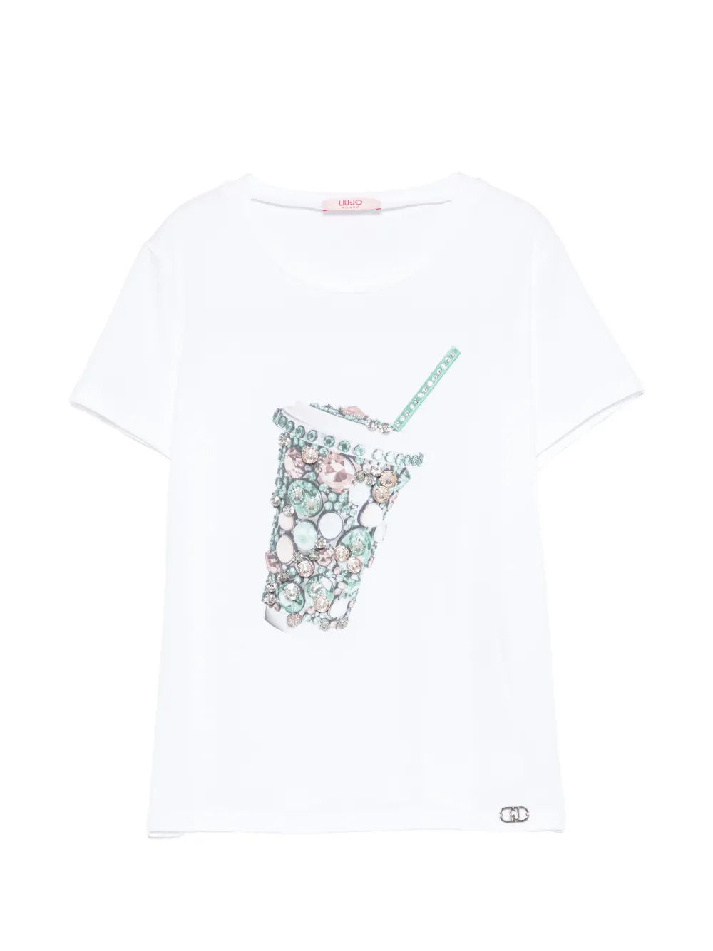 Liu Jo Kids embellished T-shirt - Weiß