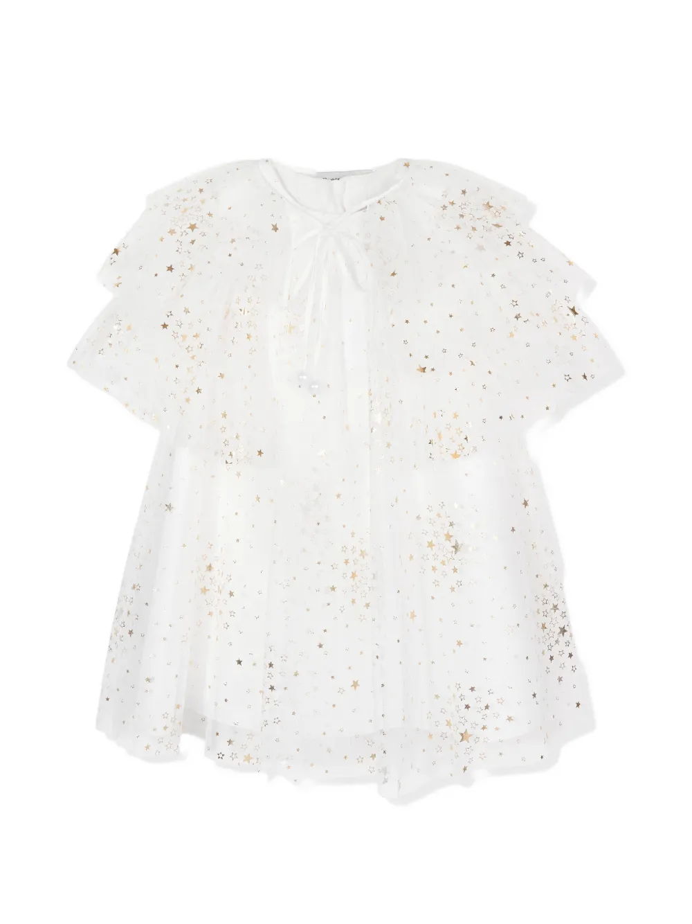 Dress & Fleur stars-print tiered dress - Bianco