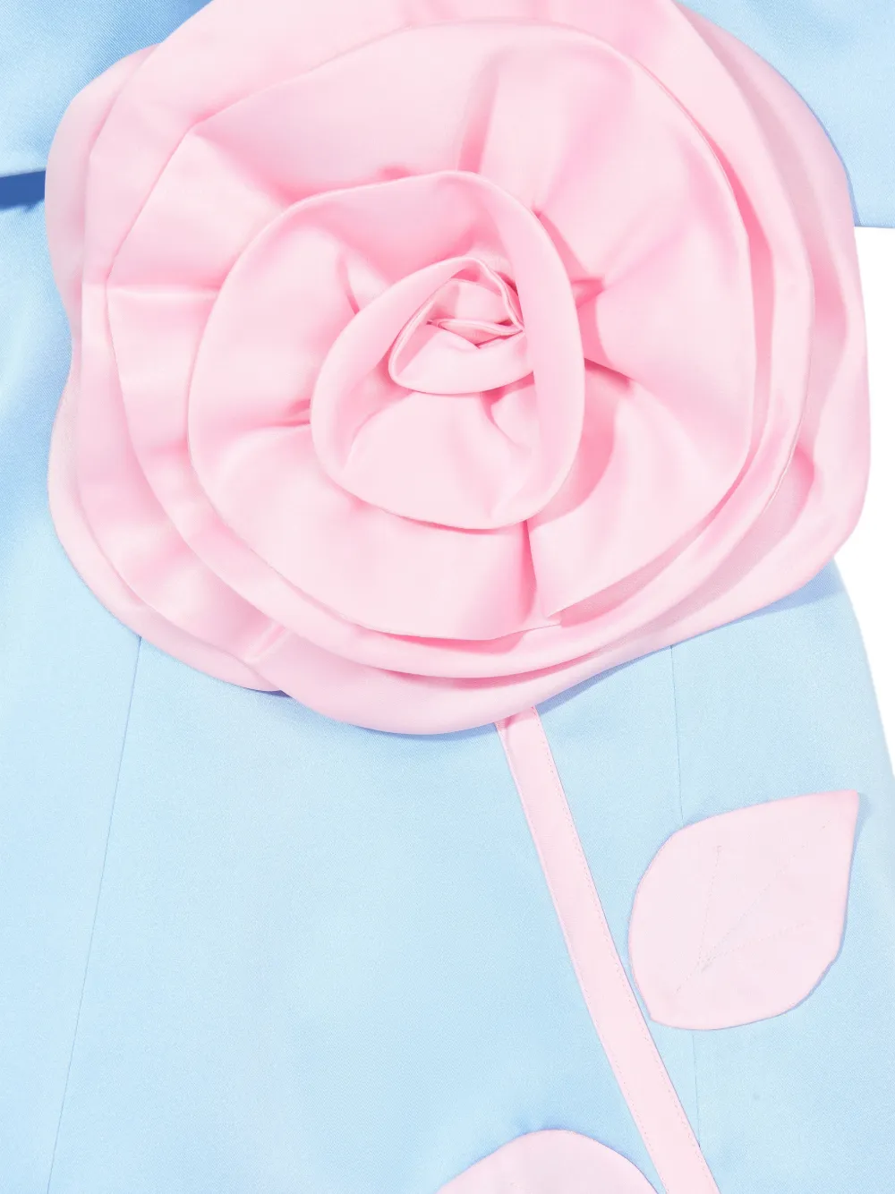 Dress & Fleur Off-shoulder mini-jurk met bloemenpatch Blauw