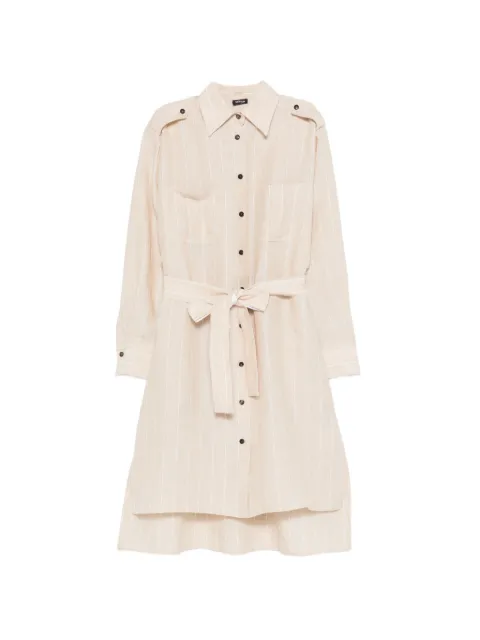 Kiton striped belted shirt dress