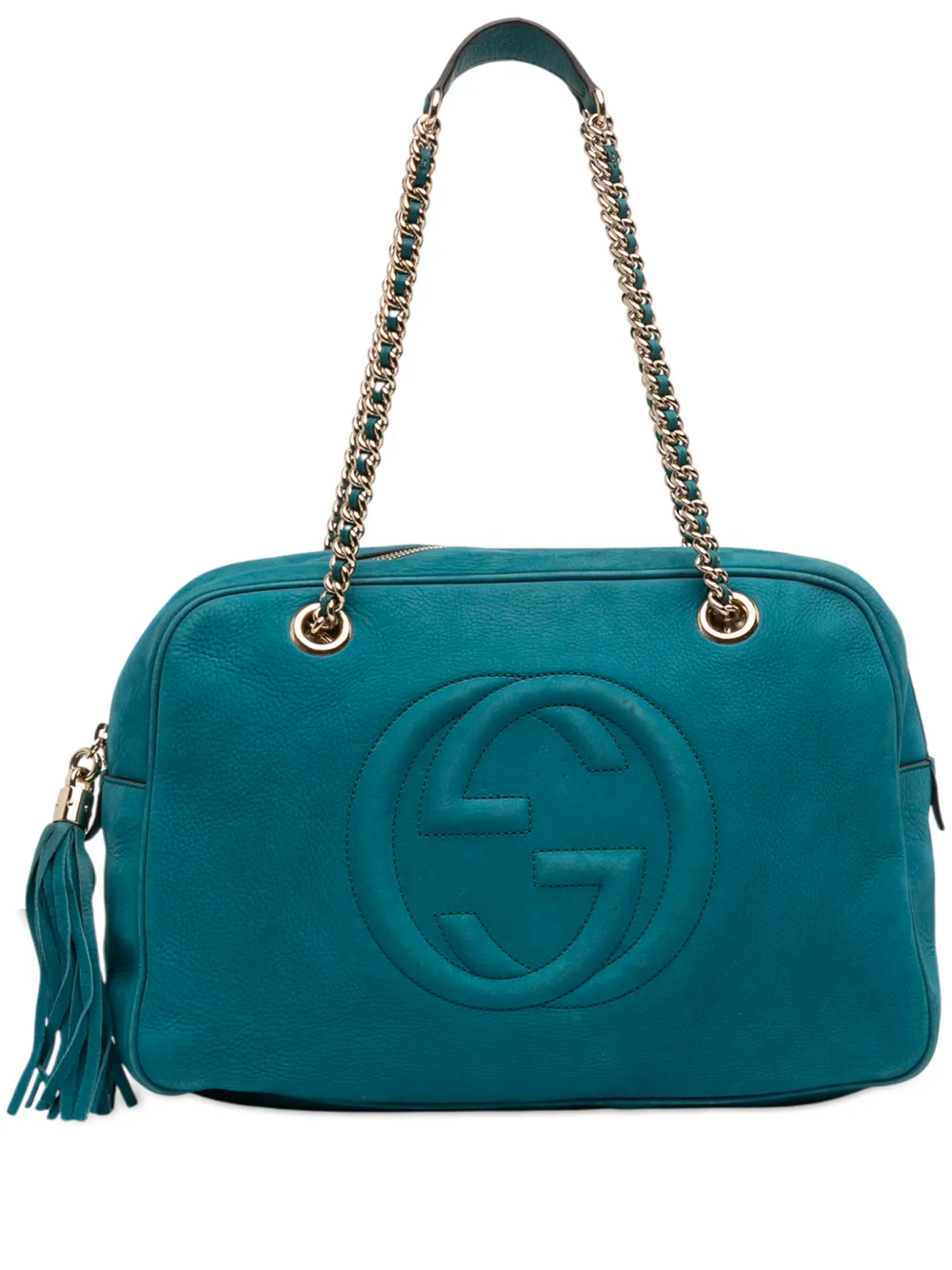 Gucci Pre-Owned 2016-2026 Nubuck Soho Chain shoulder bag - Blu