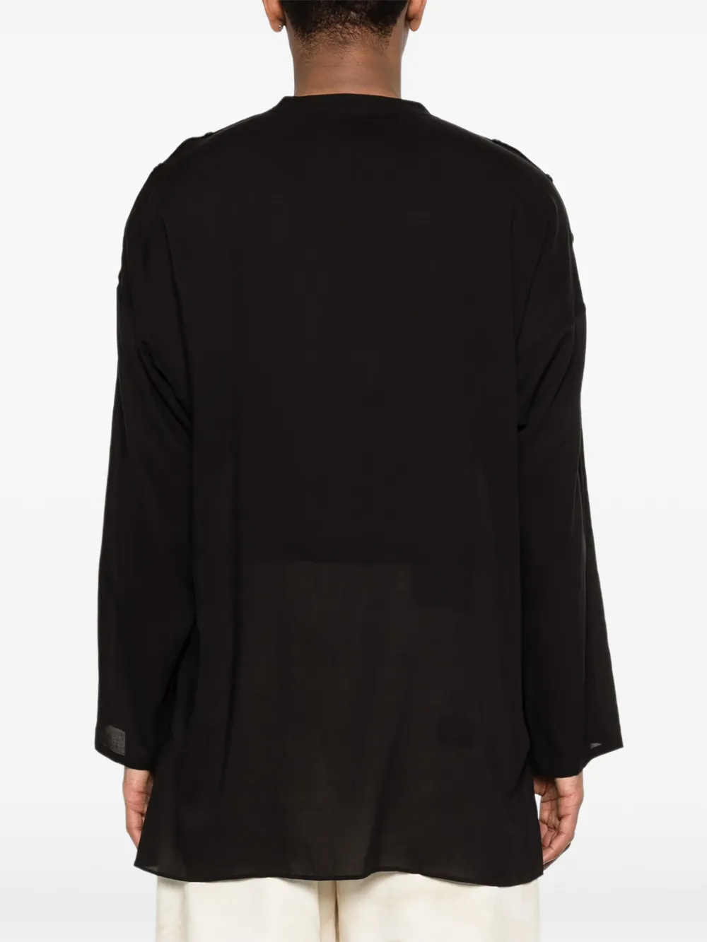 Yohji Yamamoto Overhemd met knopen Zwart