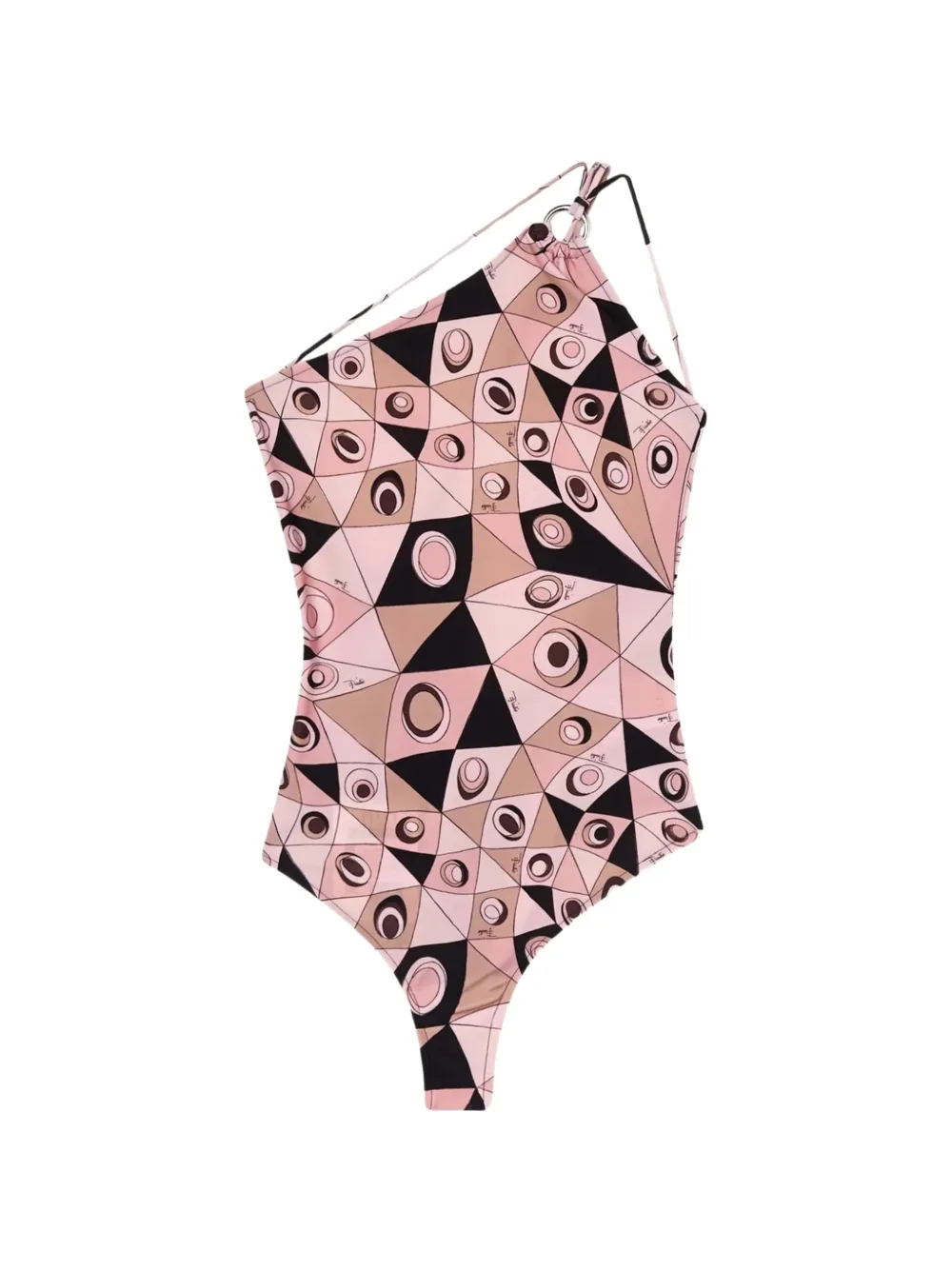 PUCCI one-shoulder geometric swimsuit - Rosa
