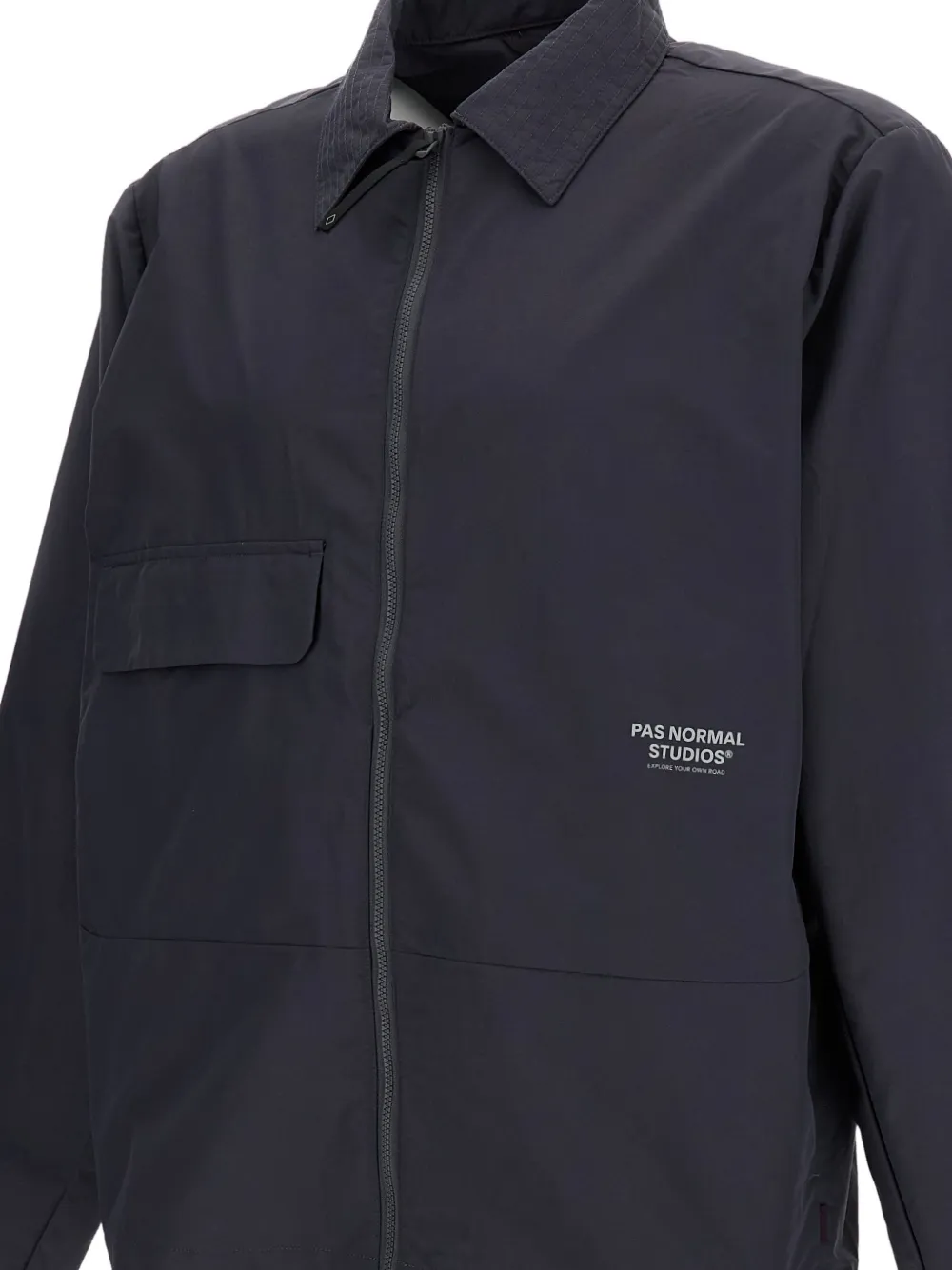  Pas Normal Studios Flap Pocket Drawstring Jacket - Grey 