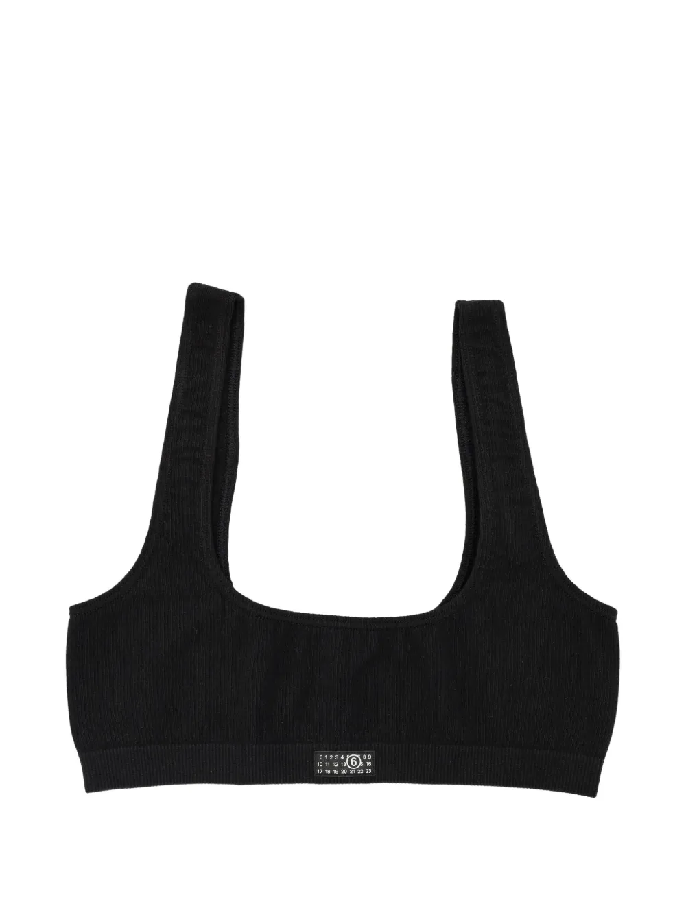 MM6 Maison Margiela Bralette con motivo Numbers - Nero