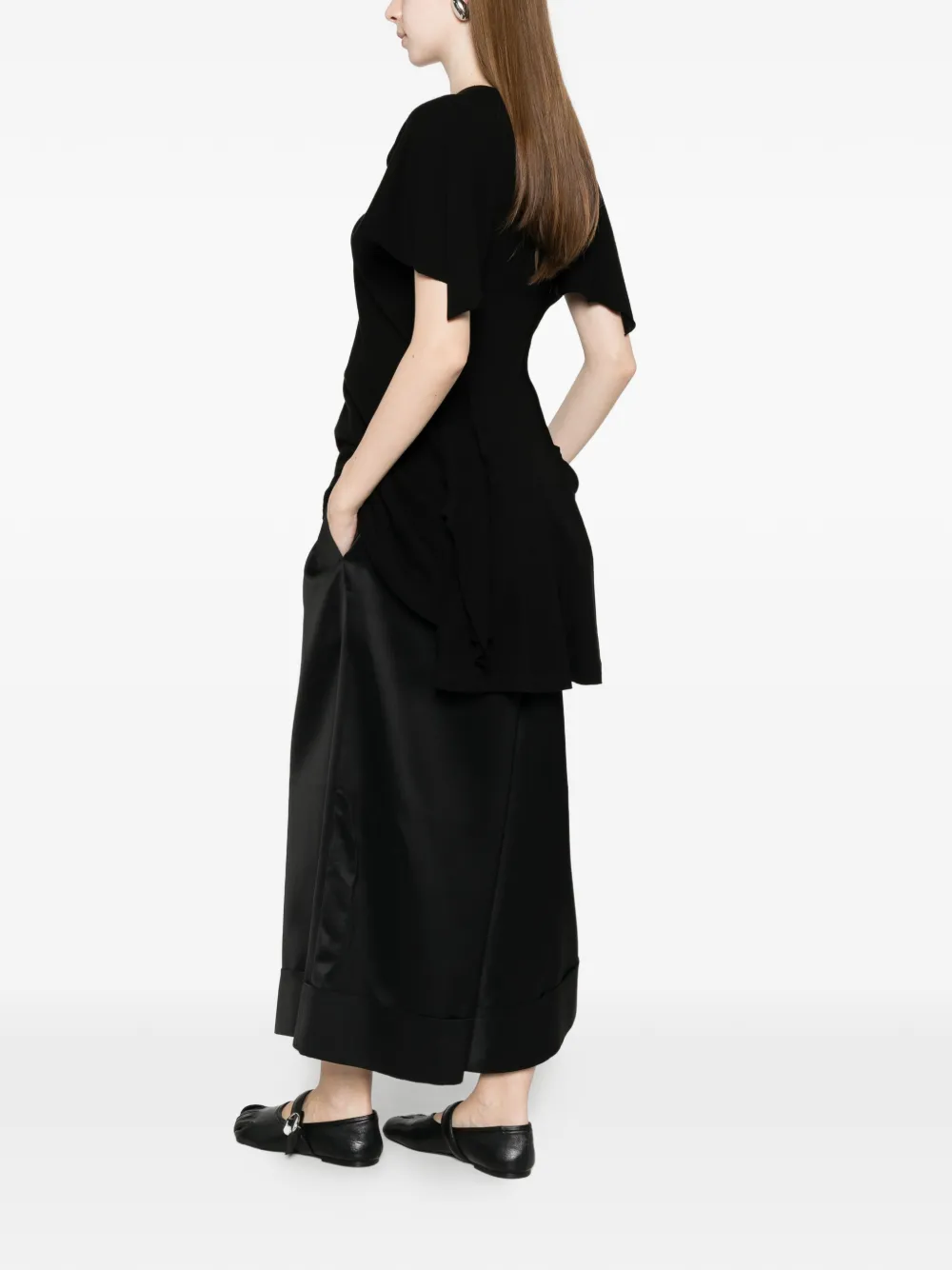 Yohji Yamamoto Gelaagd T-shirt Zwart