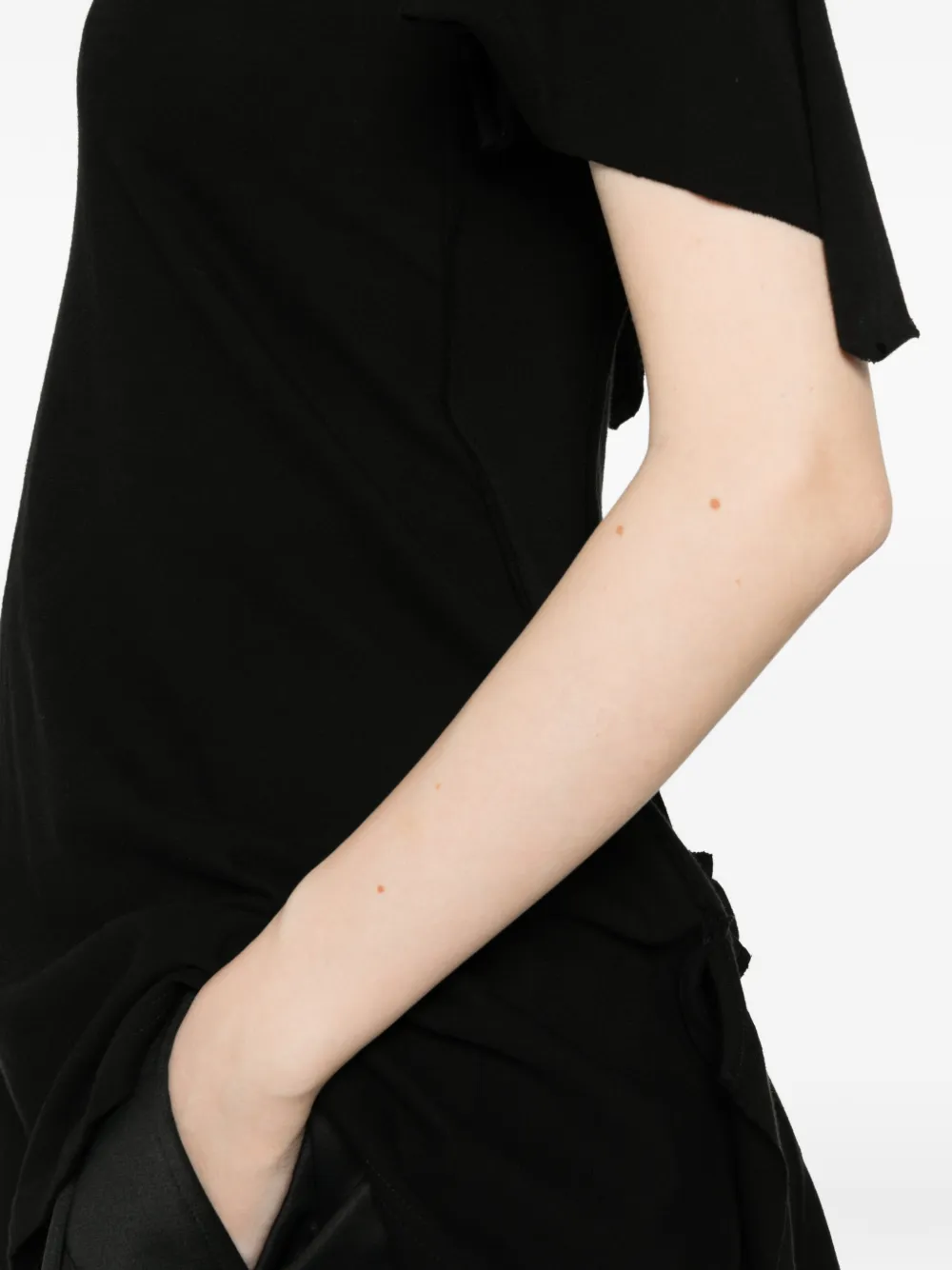 Yohji Yamamoto Gelaagd T-shirt Zwart