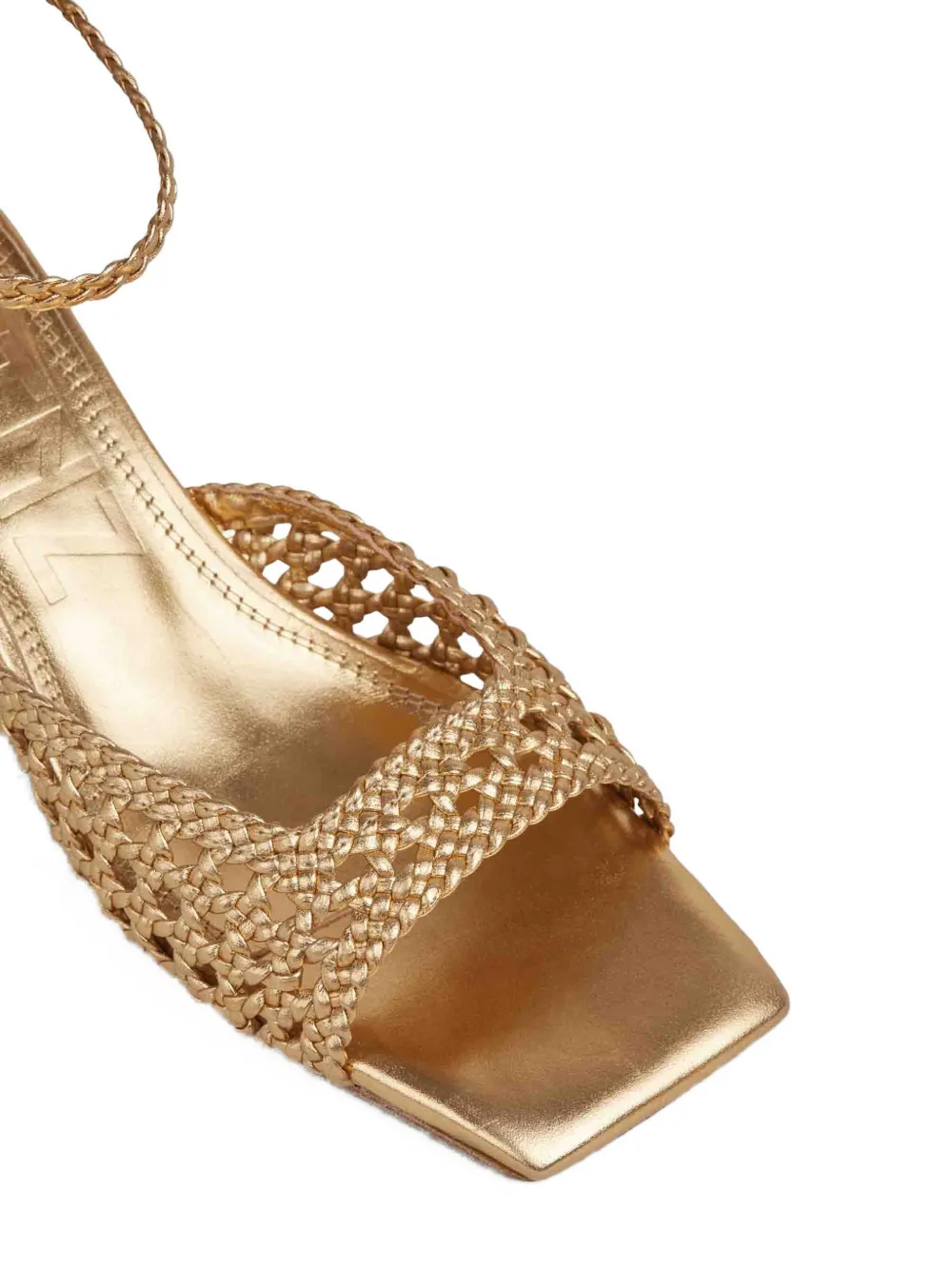 Souliers Martinez Geweven leren sandalen Goud