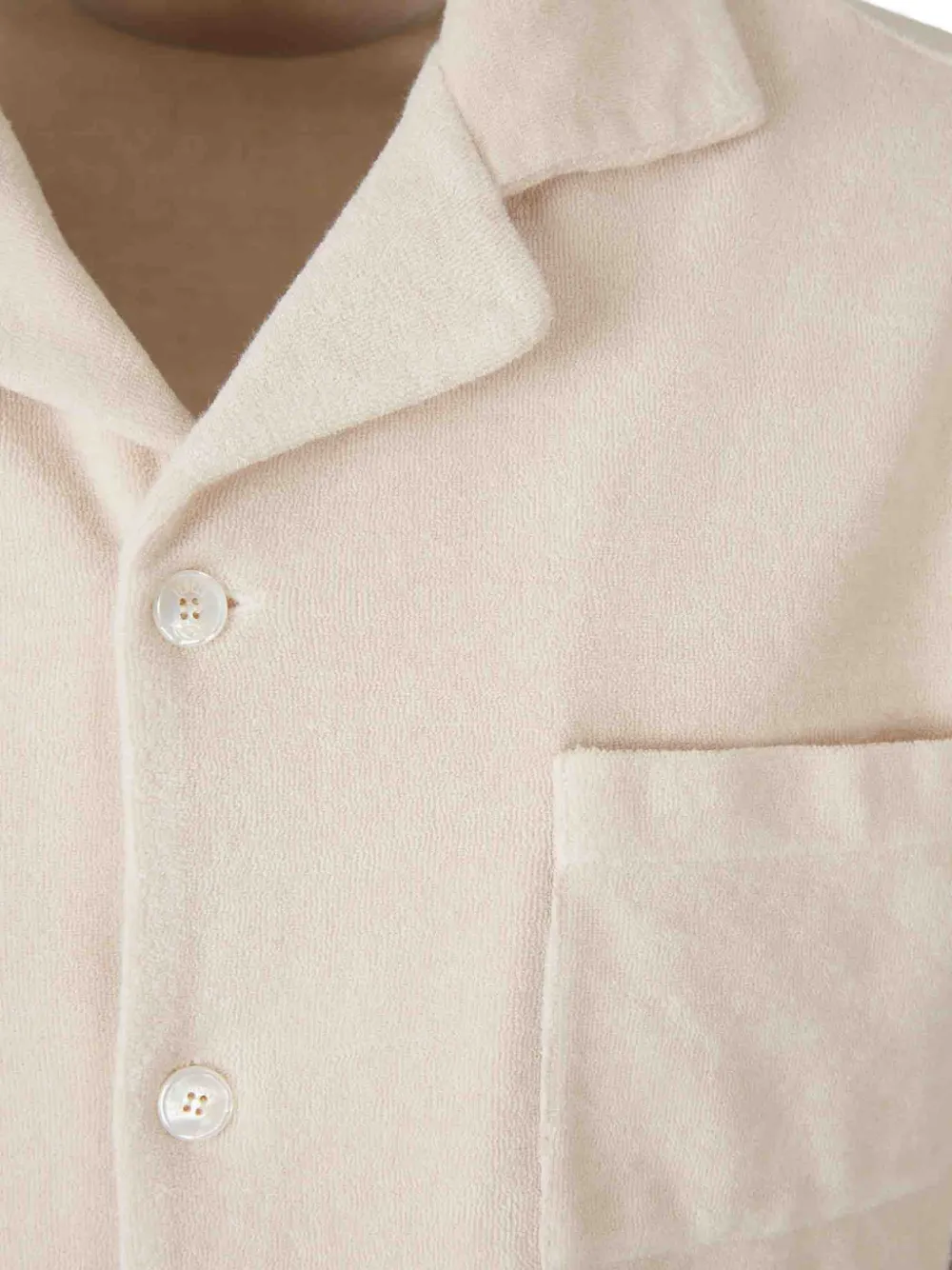 Fedeli Overhemd met borstzak Beige
