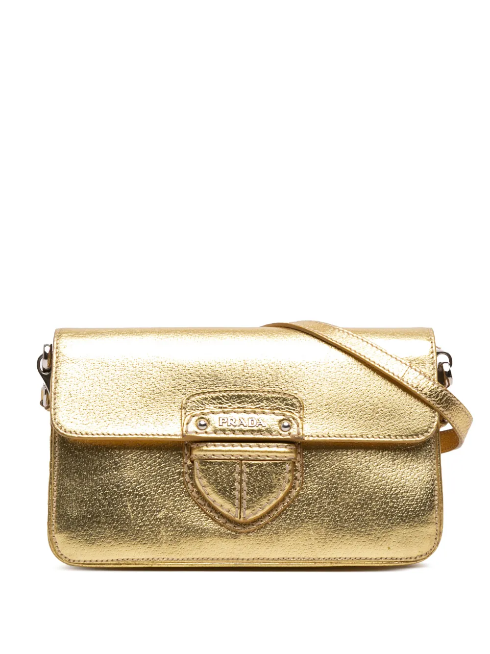Prada Pre-Owned 2013-2026 Metallic Cinghiale crossbody bag - Oro