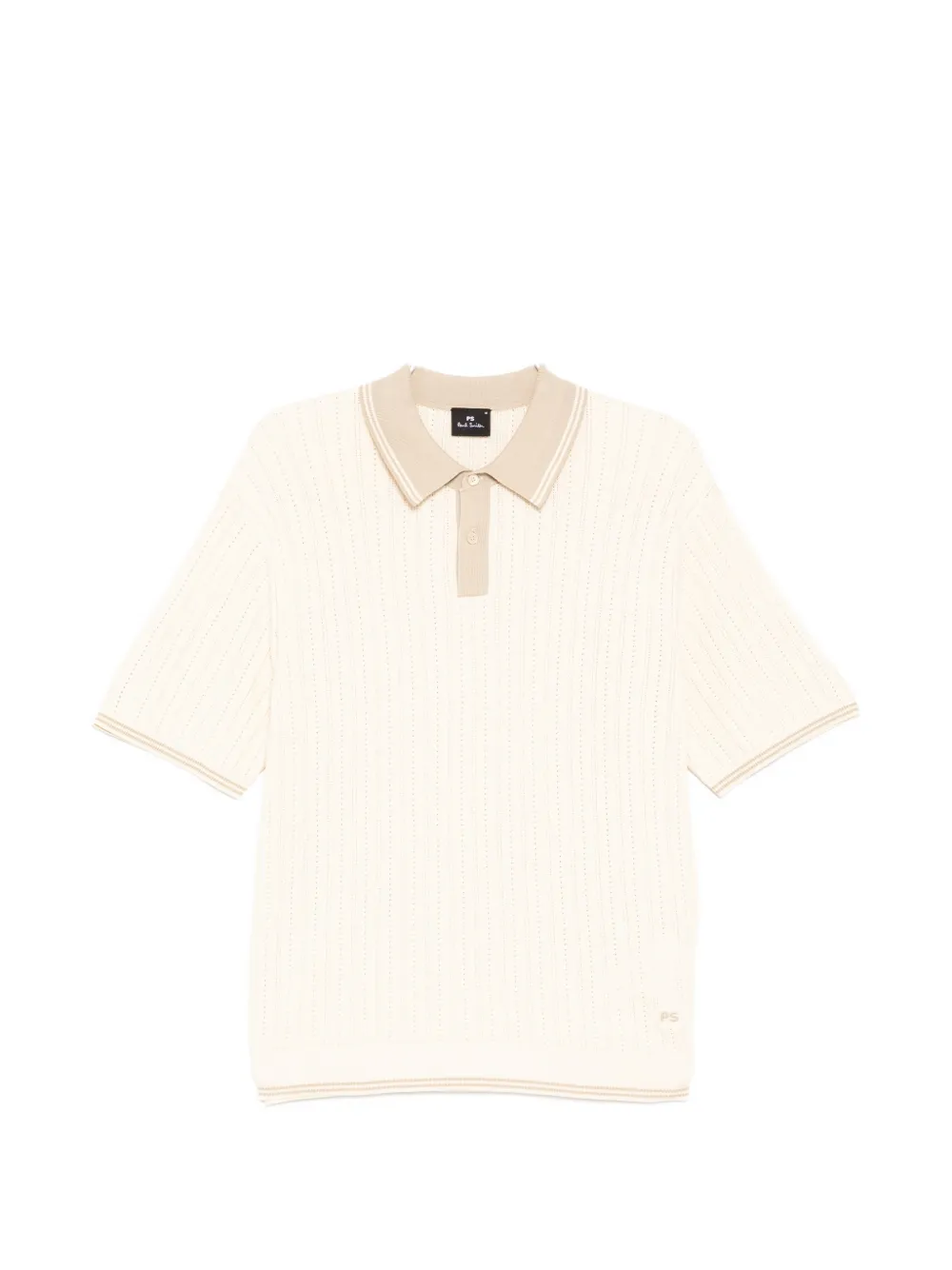PS Paul Smith pointelle polo shirt - Nude