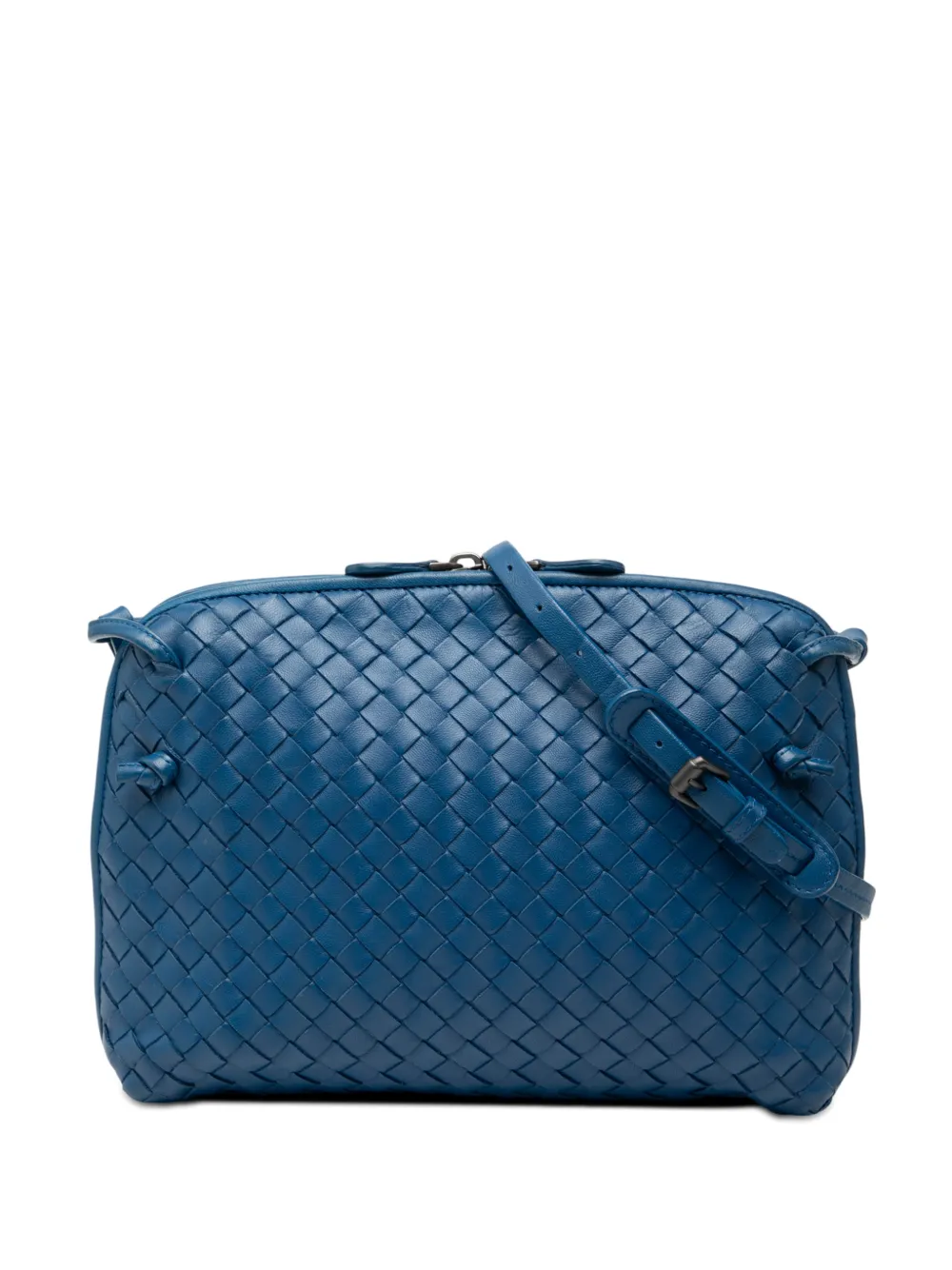 Bottega Veneta Pre-Owned 2012-2025 Nappa Intrecciato Nodini crossbody bag - Blu