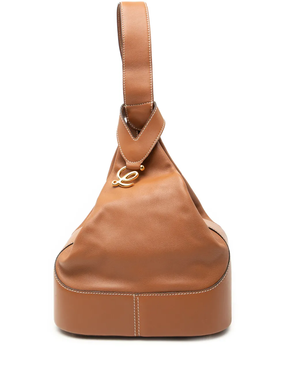 Loewe Pre-Owned 1980-2020 Leather Anton Triangle backpack - Marrone