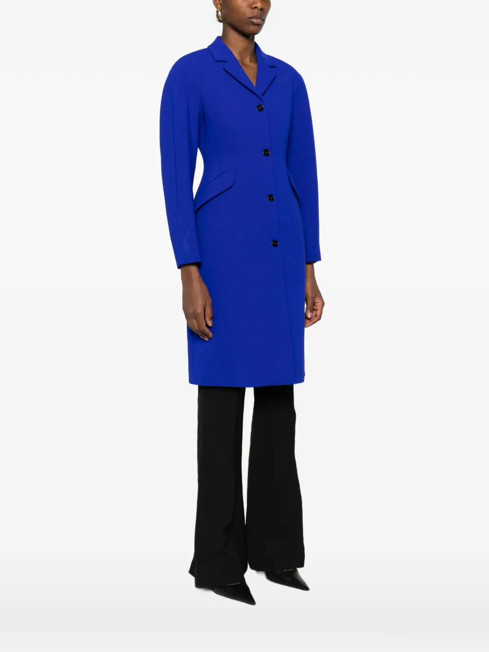 Jil Sander Abrigo Con Bolsillos De Solapa - Azul 