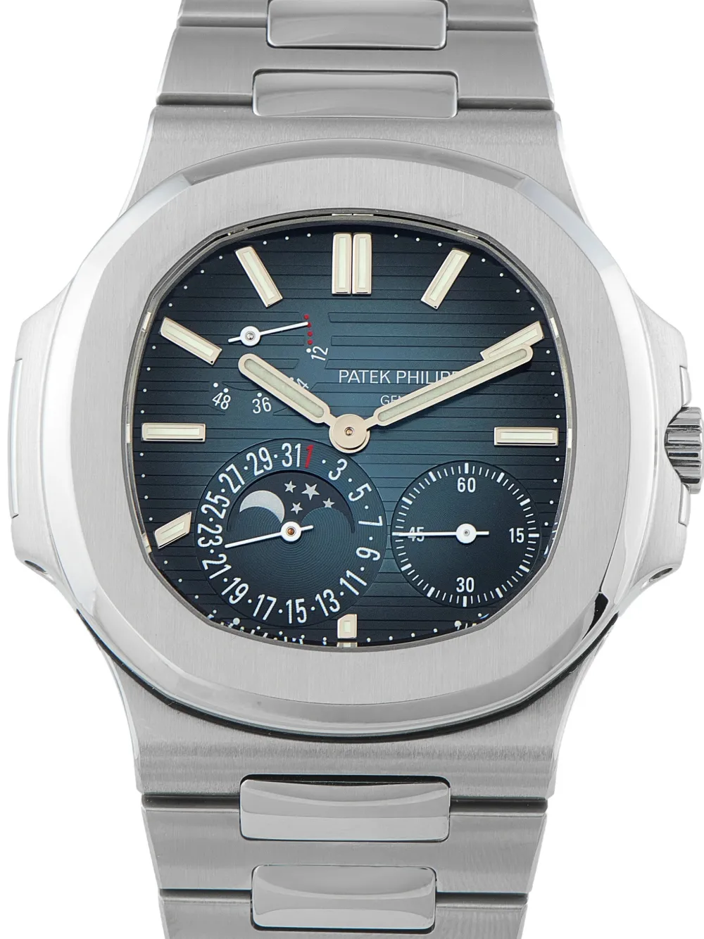 Patek Philippe Pre-Owned Nautilus Moonphase 40mm watch - Blu