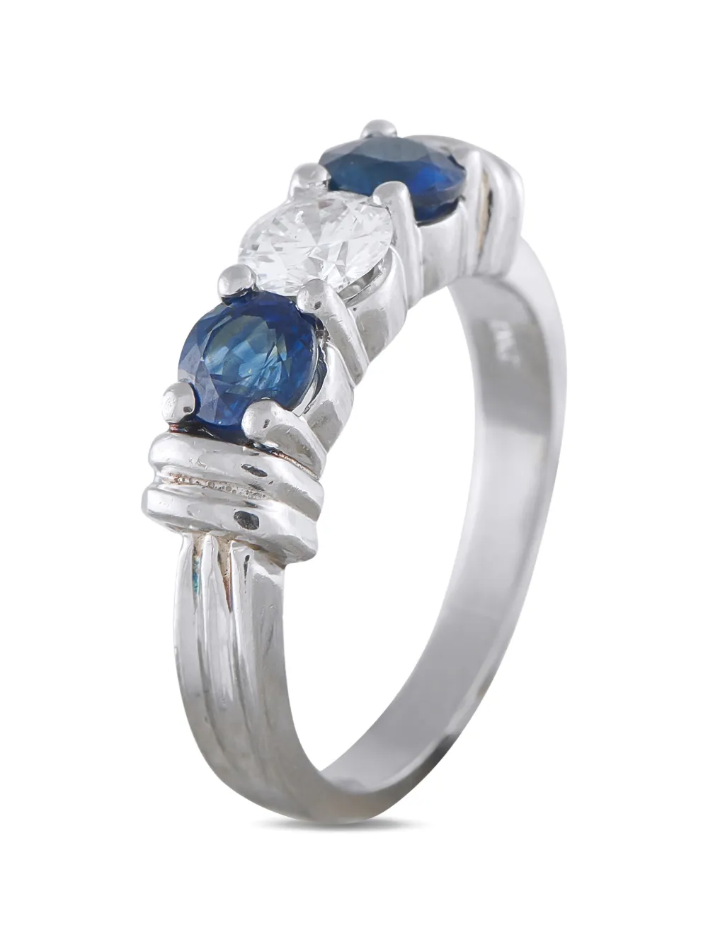 LB Exclusive diamond and blue sapphire ring - Argento