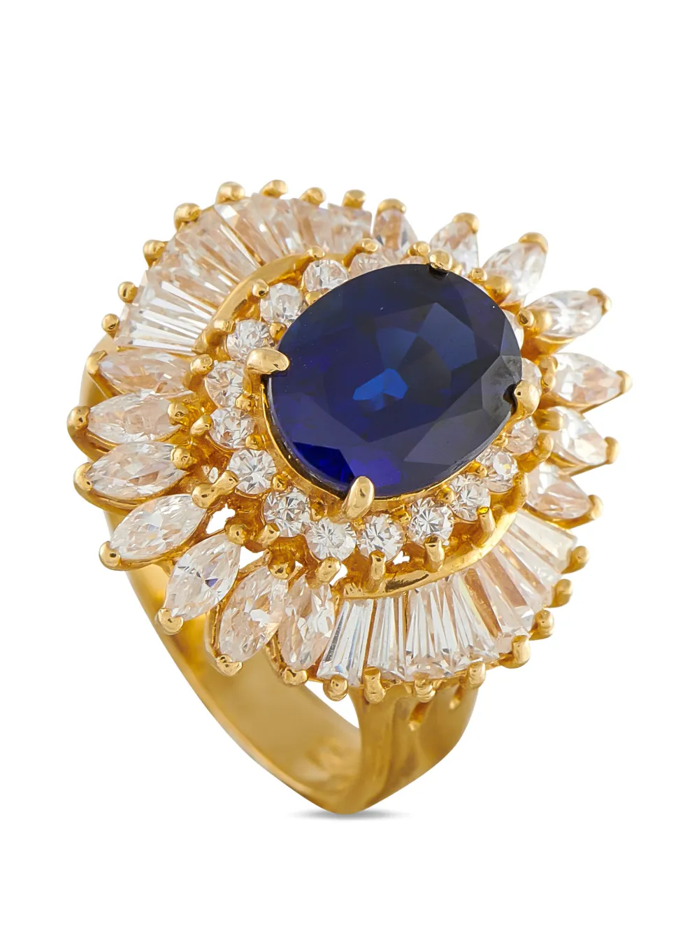 LB Exclusive diamond and blue sapphire ring - Oro
