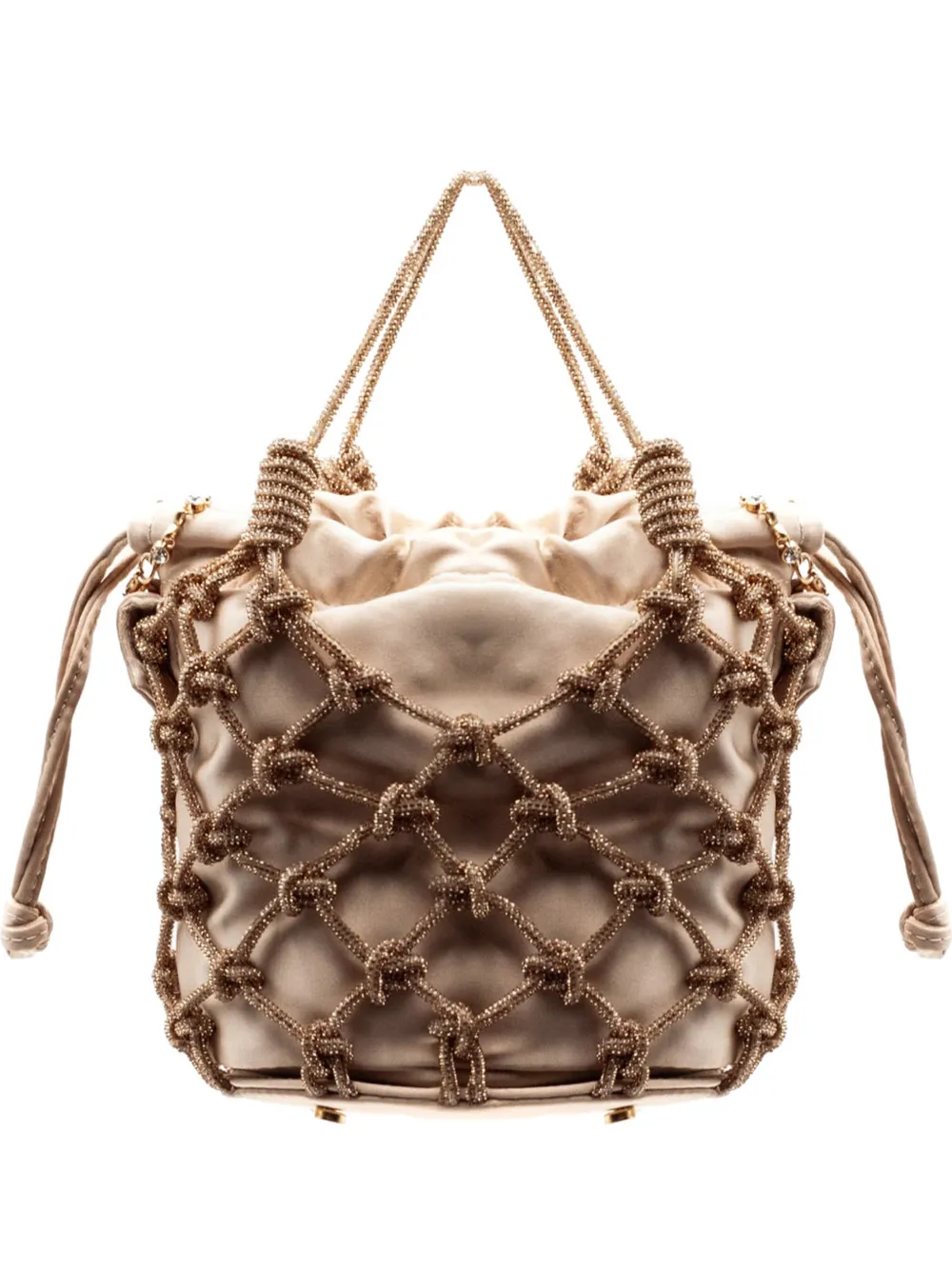 PHO FIRENZE woven mesh bucket bag - Toni neutri