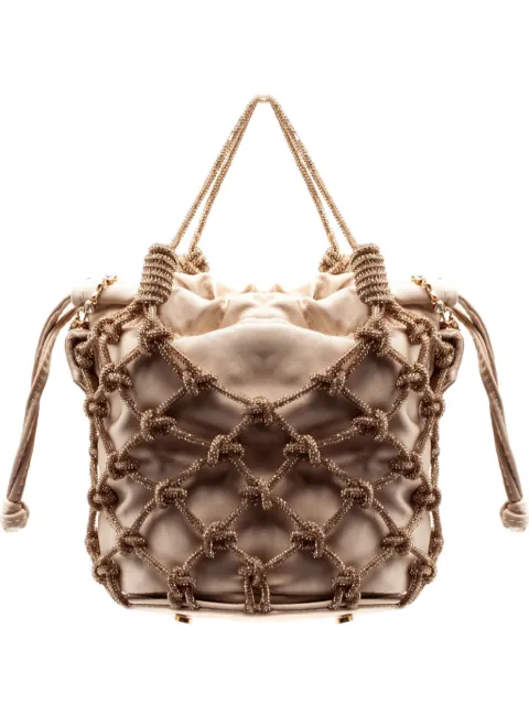 PHO FIRENZE woven mesh bucket bag