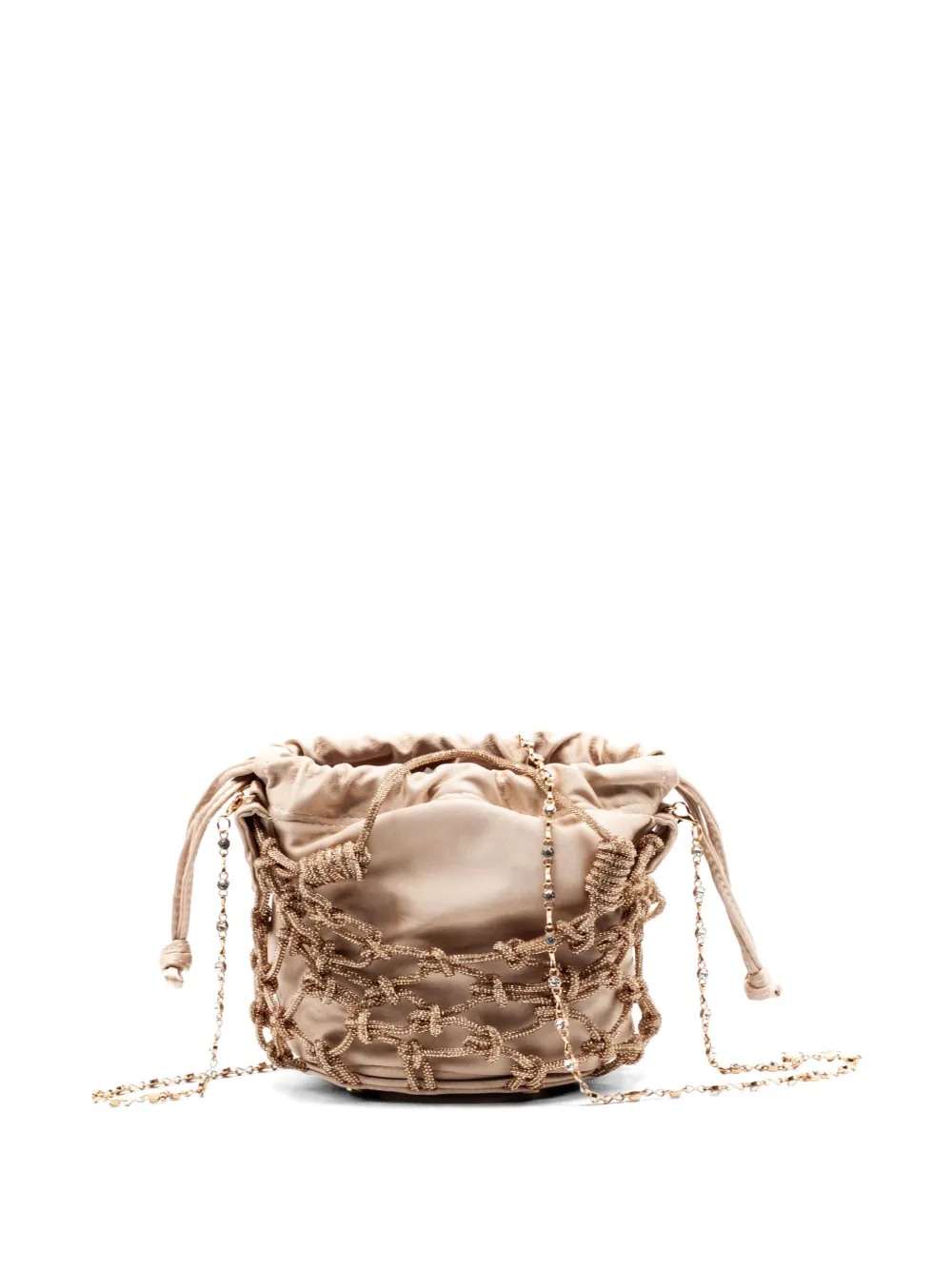  Pho Firenze Woven Mesh Bucket Bag - Neutrals 