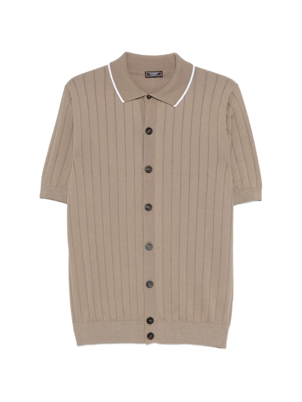Peserico ribbed buttoned shirt - Nude